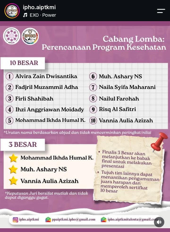 Membanggakan! Mahasiswa FKM Untika Luwuk Tembus 10 Besar Kompetisi Perencanaan Program Kesehatan